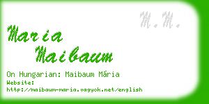 maria maibaum business card
